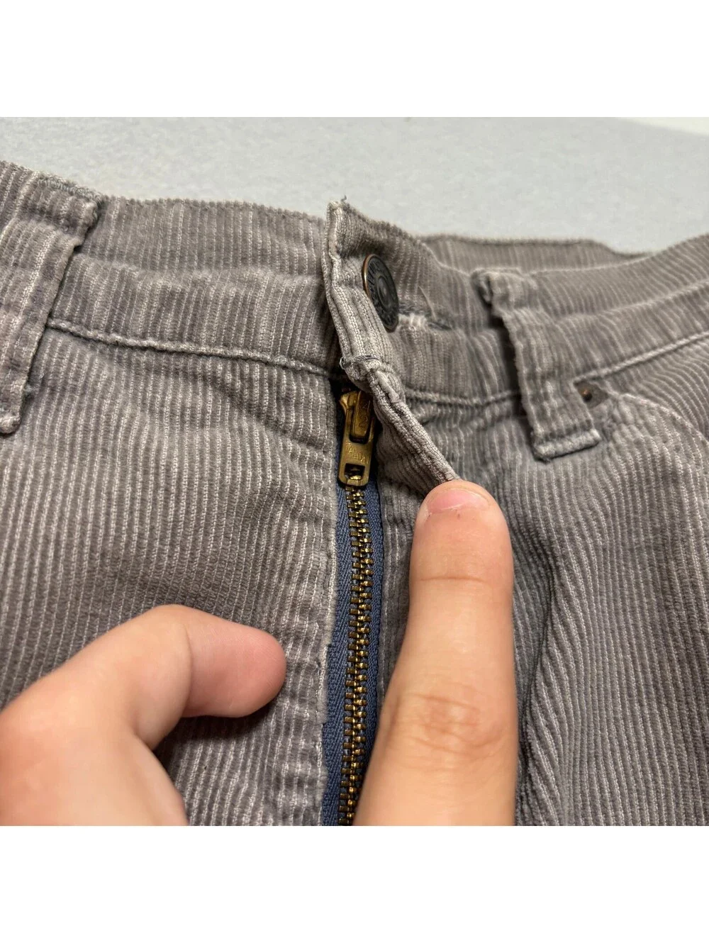 VTG 70's Levi's 517 Bootcut Flare Corduroy Pants Men's 28x30 Gray Western Preppy